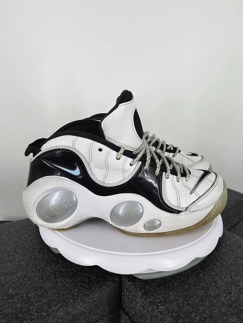 Nike Air Zoom Flight 95 Black Patent White DV0820-100 Mens Size 9 READ DESC